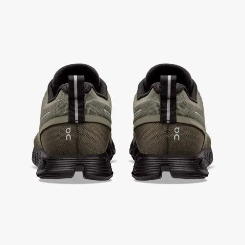 On Cloud Women's Cloud 5 Waterproof Running Shoes- Olive/Black
