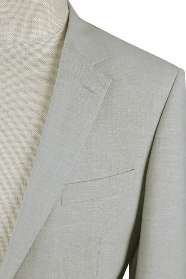 PREMIUM BUILD YOUR PACKAGE: Light Grey Slim Fit Suit (Package Includes 2 Pc Suit, Shirt, Necktie or Bow Tie, Matching Pocket Square)