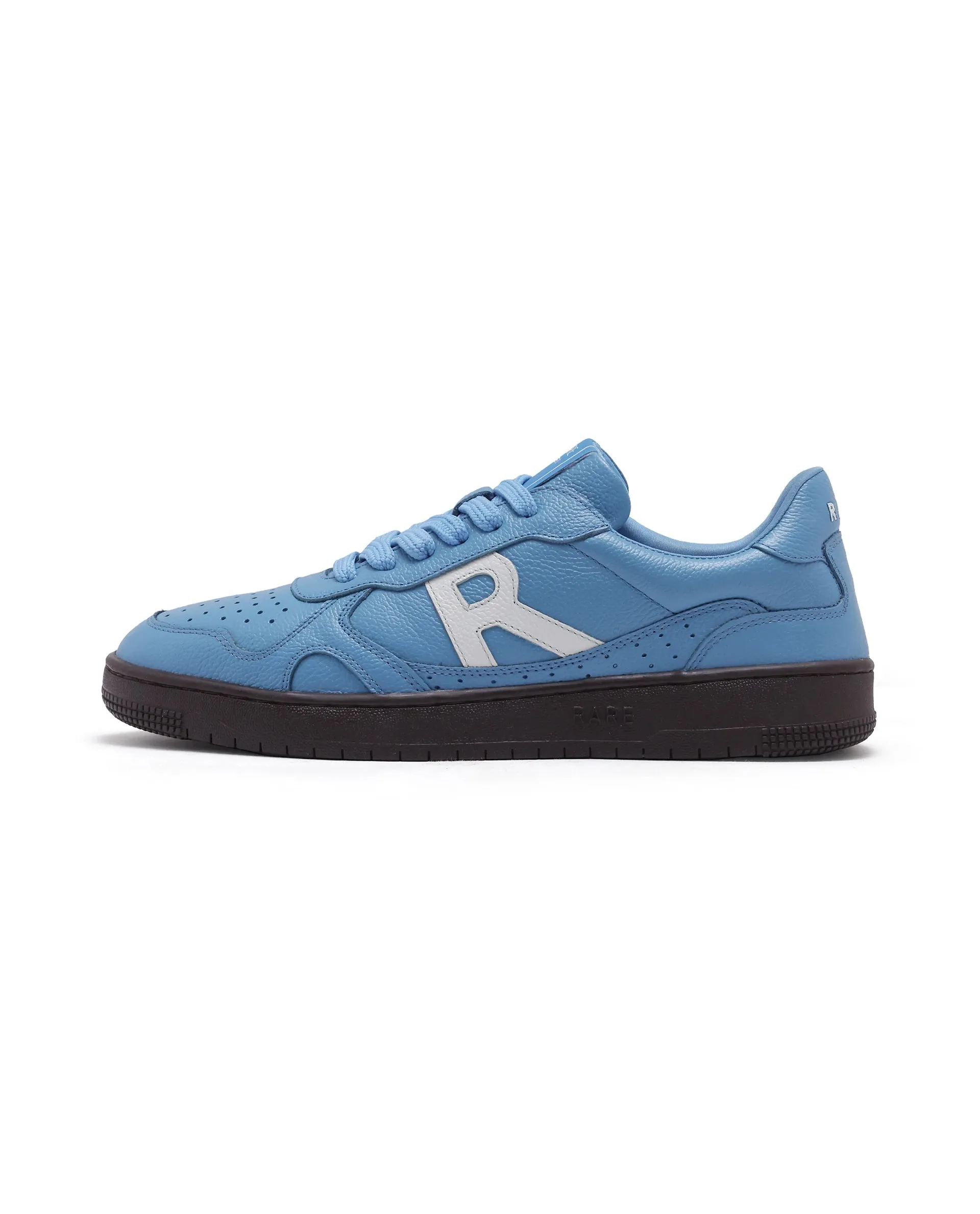 Rare Rabbit Men's Kepler Blue Genuine Leather Low-top Lace-up Sneaker Shoes