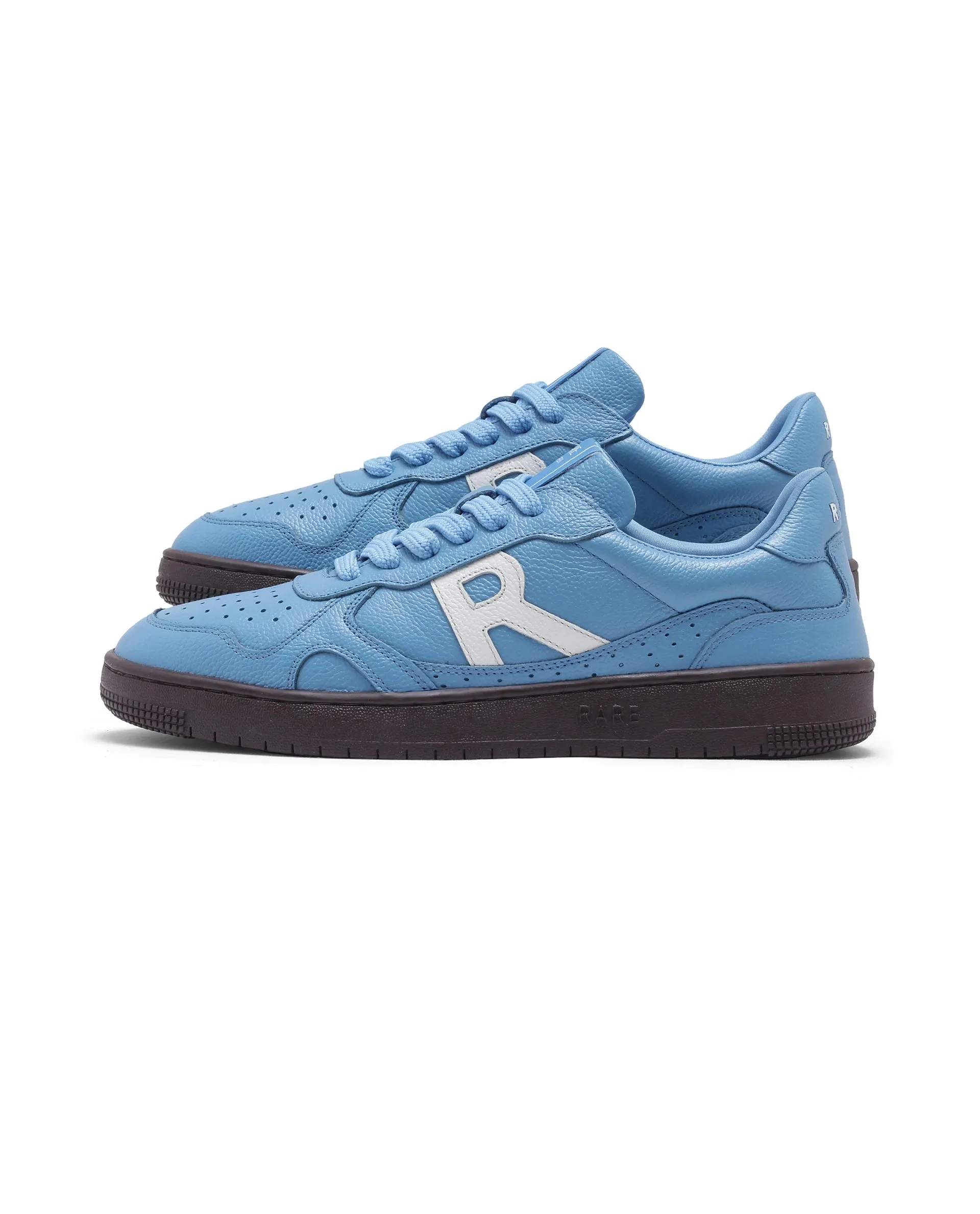Rare Rabbit Men's Kepler Blue Genuine Leather Low-top Lace-up Sneaker Shoes