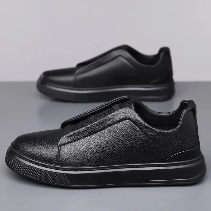 Soubrana Slip On Leather Canvas Shoes