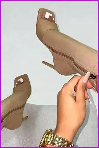Super High Heels Women's Square Toe Boots