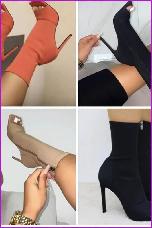 Super High Heels Women's Square Toe Boots