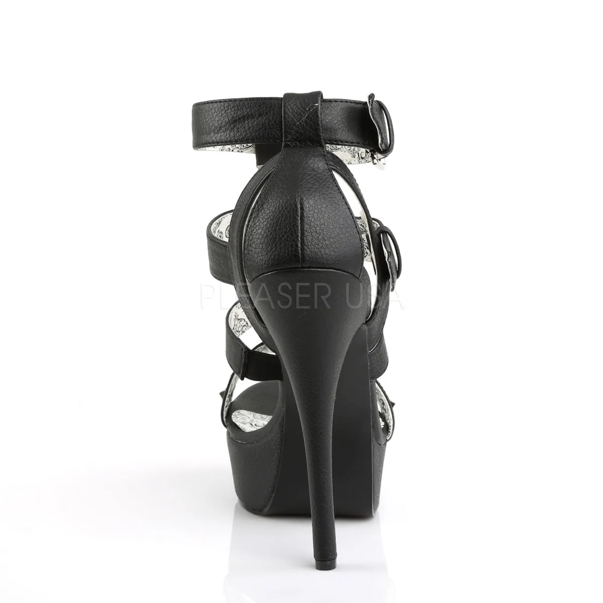 T-Strap Wide Width Sandal with Rings 5-inch Heel TEE42W