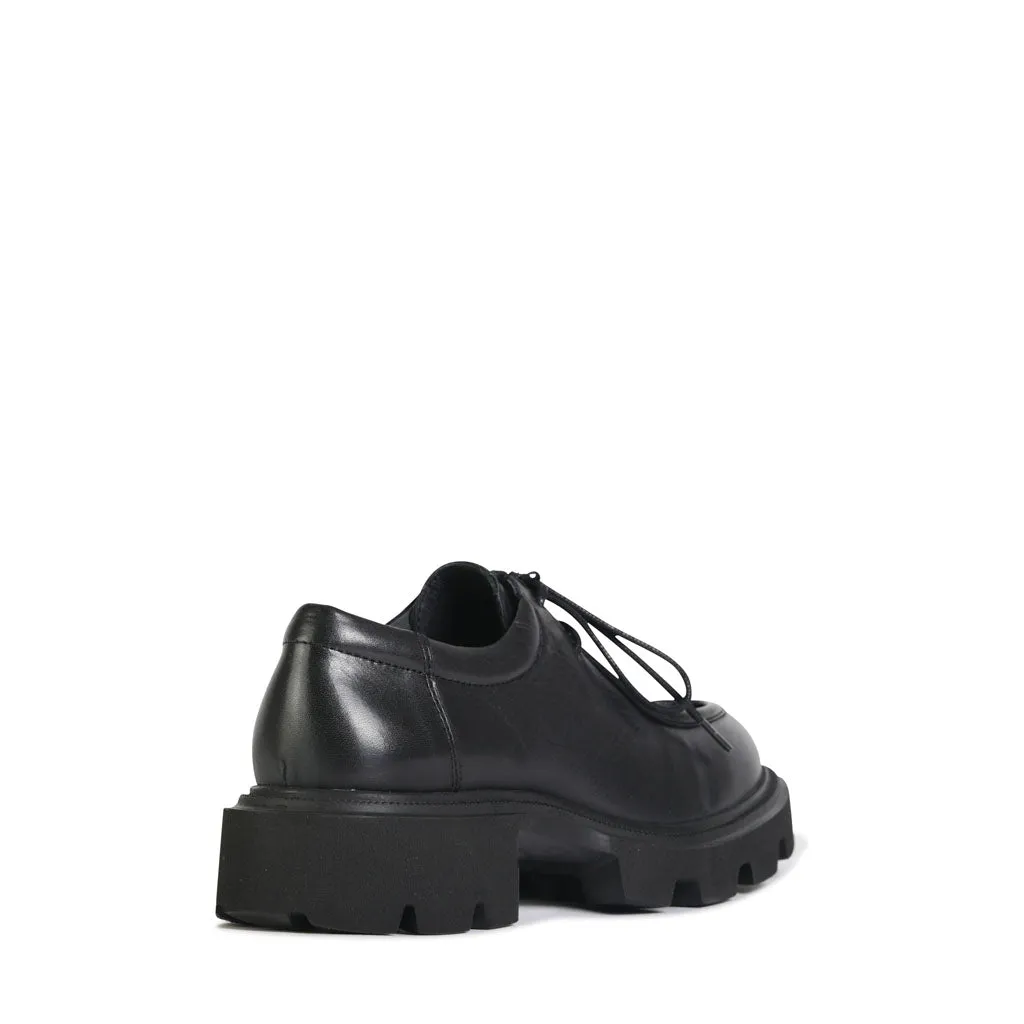 TESS LEATHER LACE-UP LOAFER BOOTS