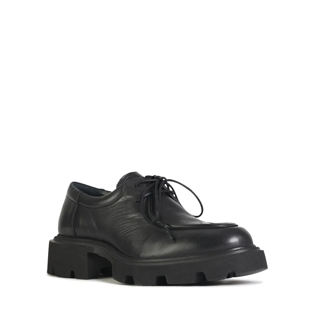 TESS LEATHER LACE-UP LOAFER BOOTS