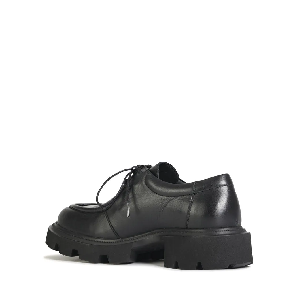TESS LEATHER LACE-UP LOAFER BOOTS