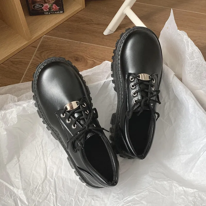 Women Classic PU Leather Platform Shoes