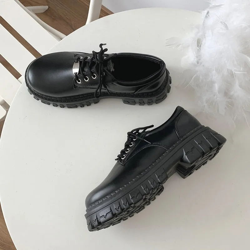 Women Classic PU Leather Platform Shoes