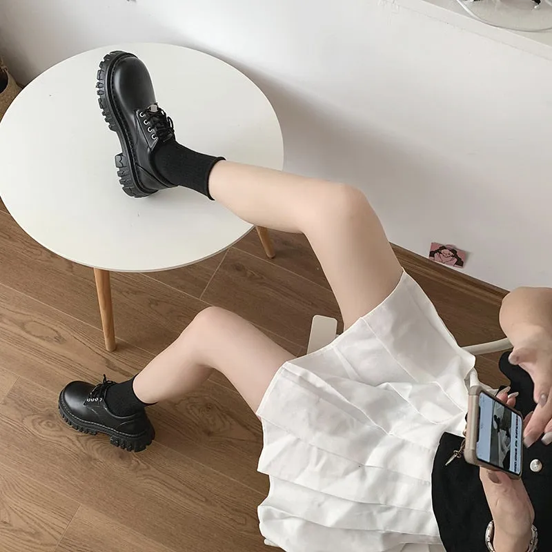 Women Classic PU Leather Platform Shoes