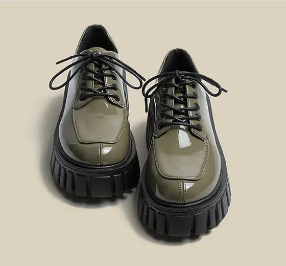 Women Round Toe Chunky Platform Shoes