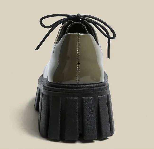 Women Round Toe Chunky Platform Shoes