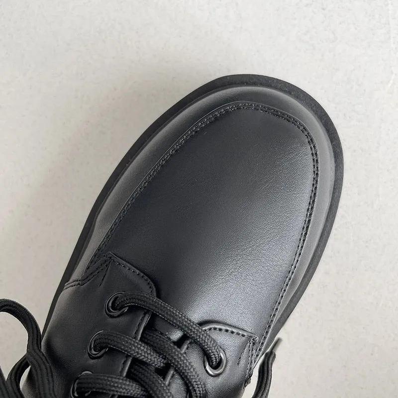 Women Round Toe Chunky Platform Shoes