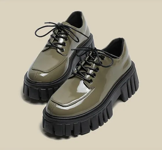 Women Round Toe Chunky Platform Shoes