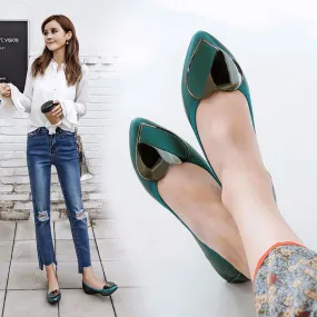 Women's flat shoes pointed toe soft egg roll shoes - Women's shoes