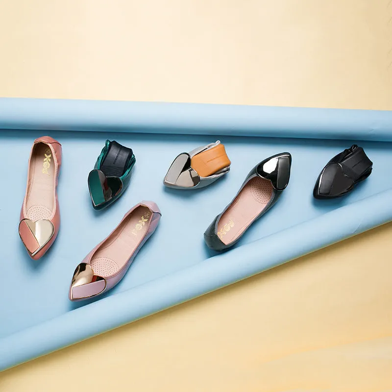 Women's flat shoes pointed toe soft egg roll shoes - Women's shoes